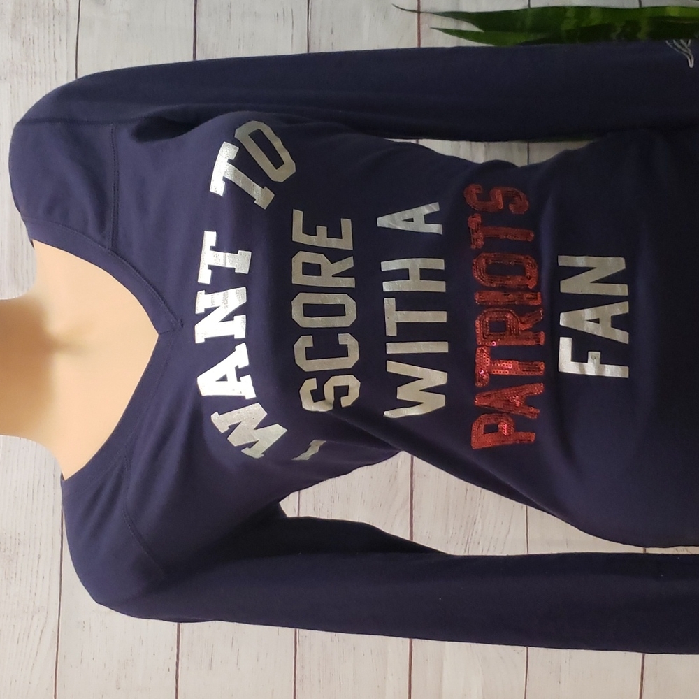 Vintage Victoria's Secret NFL Patriots Pats Jersey Naughty Bling S